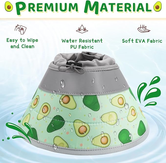 Cat Cone Collar Soft to Stop Licking, Adjustable, Foldable Lightweight Kitten Cones After Surgery Recovery for Cats & Kittens, Cat Cone Alternative (Light Green, S)