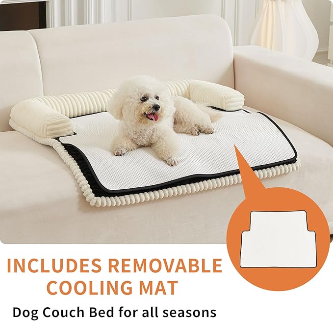 HAOMAIJIA Dog Couch Bed for Large Dogs, Non Slip Pet Couch Covers for Sofa Thick Soft Washable Dog Couch Cover Protector All Seasons Universal Dogs and Cats Bed Mat (Black, X-Large)