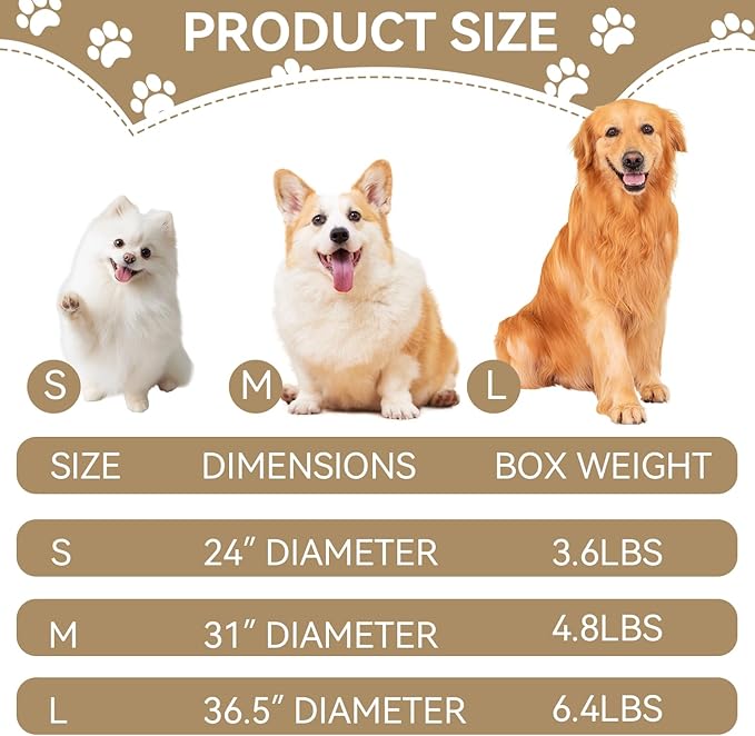 Athena Collection Washable Dog Bed Large Size Dog, Cat Bed for Indoor Cats, 36 Inches Fluffy Faux Fur Round Pet Bed Calming Cozy Soft Warming Donut for Large Size Pet, Pink