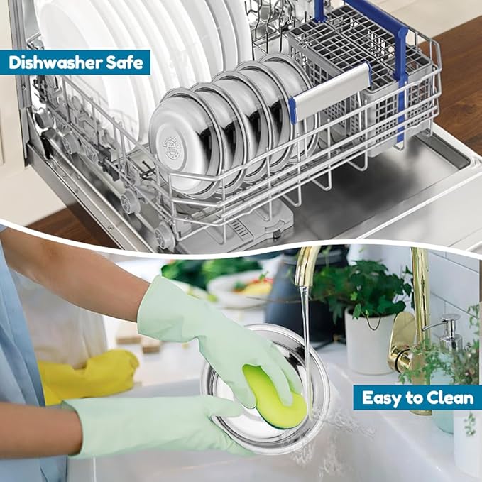 12 PCS Stainless Steel Cat Bowls,5.5 In Shallow Wide Cat Food Dishes,Whisker Fatigue Relief Cat Food Bowls,Replacement Basic Cat Plates for Elevated Stand,Metal Cat Bowls for Small Dogs&Cats