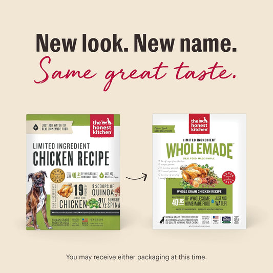 The Honest Kitchen Wholemade™ Limited Ingredient Chicken Dog Food, 10 lb Box