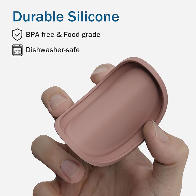 OHMO 2 Pack Pet Food Can Lids, (3.3 in / 85mm) Silicone Pet Food Can Lids Covers for 5.5 oz Cat and Dog Food Cans, Mars&Coral