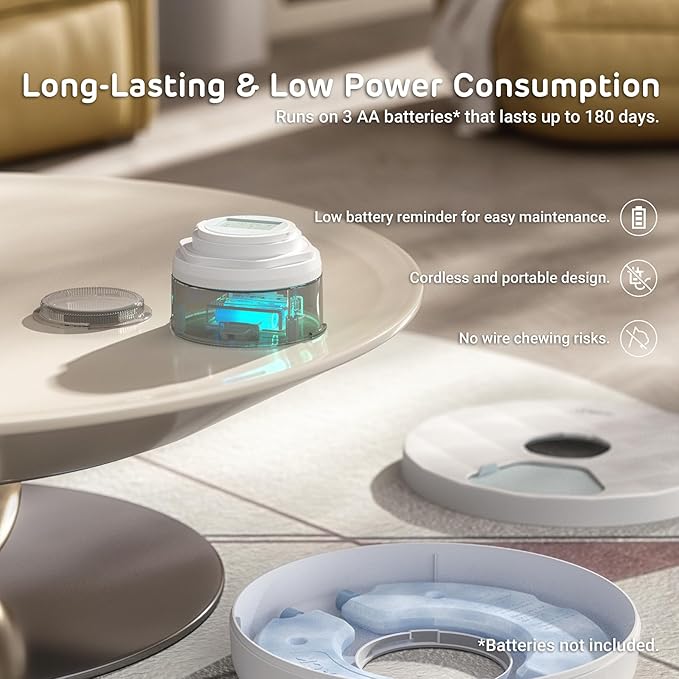 Brioche Automatic Wet Food Feeder for Pets - True 6-Meal Cordless Fresh Can Dispenser with Two Ice Packs, Perfect for Newborn Senior Sick Cats and Small Dogs