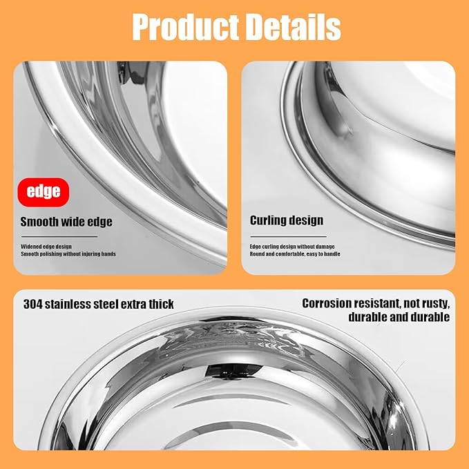 4 Pcs Stainless Steel Cat Bowls,5.5 Inches Metal Cat Bowl, Cat Food Bowls for Indoor Cats, Whisker Fatigue Cat Bowl, Shallow Cat Food Dish, Kitten Food Bowl, Elevated Food Bowls for Cats (5.5 inches)