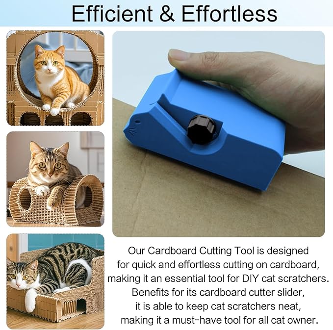 Creative Cat Scratching Board Cutter Cat Scratching Cardboard Cutter, 3D Printing Cardboard Cutter, Stripping Tool, Cardboard Handheld Cardboard Recycling Cutting Tool, Cardboard Cutter for Cat (Red)