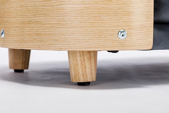 HomSof 30.7" Scandinavian Style Elevated Dog Bed Pet Sofa with Solid Wood Legs and Bent Wood Back,Velvet Cushion,Mid Size,Dark Grey