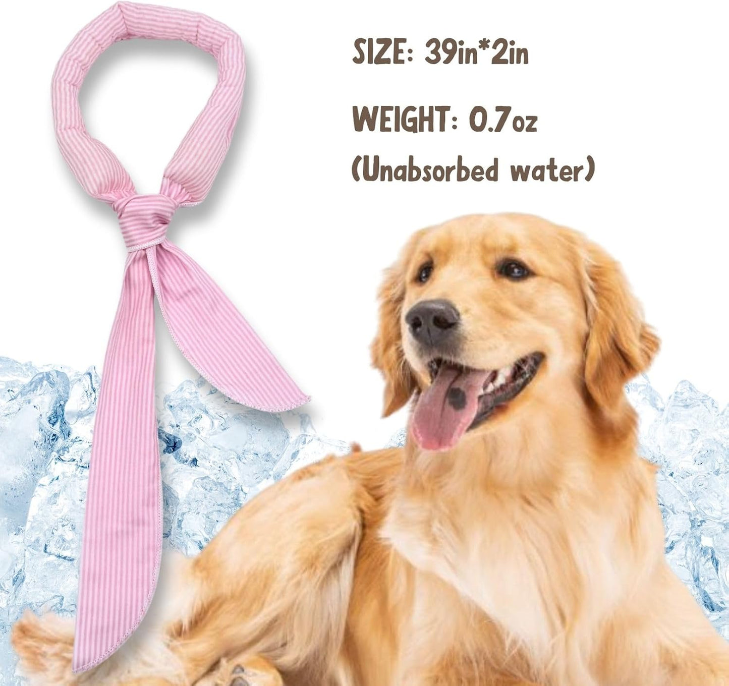 4pcs Cooling Scarf for Pets,Summer Cooling Scarves Keep Cats and Dogs Cool, Reused,Rrecycled,Suitable for Dogs (4pcs-Pink Stripe)