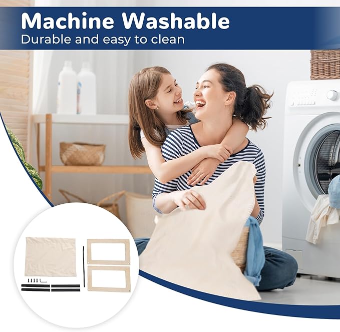 Cat Bed with Washable Pad - 9.5" Elevated Wooden Cat Hammock Bed, 360° View Design, Cot with Breathable Summer Mattress for Kitty, Puppy, Rabbit and All Pets