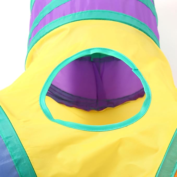 ‌Coolcandy Cat Tunnel & Interactive Cat Toy Indoor, Y-Shape 3-Way Tunnel Toys for Indoor Cats, Collapsible Interactive Peekaboo Cave with Play Ball, for Multi-Way Play & Small Animals