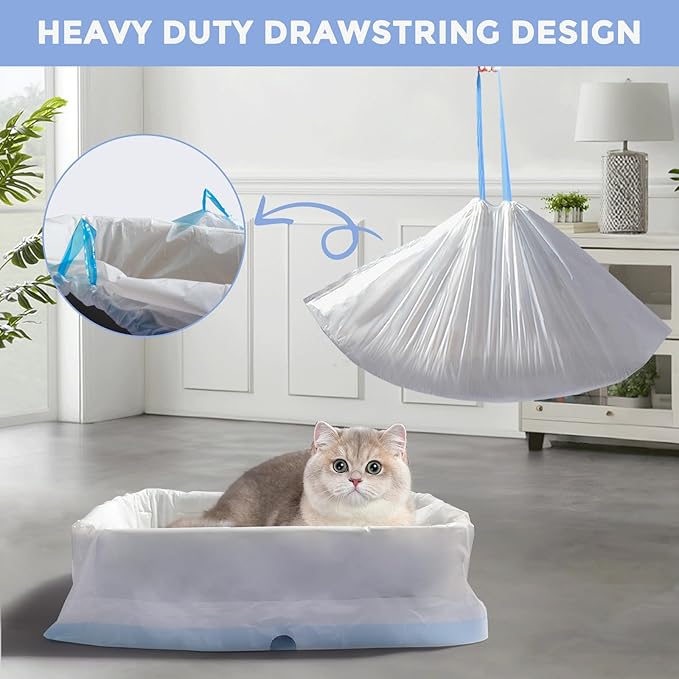 Jumbo Cat Litter Box Liner Bags Extra Large&Thick,30 count,36" x 18" Heavy Duty Cat Litter liners