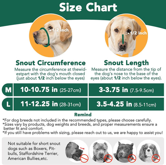 Mayerzon Dog Muzzle for Medium Large Dogs, Humane Basket Muzzle, Soft & Lightweight & Adjustable | Anti Biting Chewing Eating, Suits Training Walks Grooming Vet Visits, Drink & Pant Easily (Black, M)