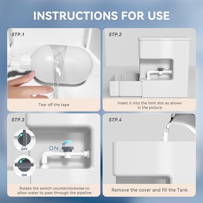 ICELEAF Automatic Pet Water Dispenser 8L Non-Gravity Waterer Algae-Free Avoid Dirty Water Backflow for Dogs and Cats Easy Top Fill Water Feeder Dog Cat Pets Water Bowls 2.11Gallon, White