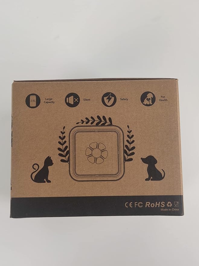 Cat Water Fountain for Cats Indoor: 67oz/2L Cat Fountain - Quiet Pet Water Fountain - Cyan Cat Fountains for Drinking Easy to Clean - for Cats&Pets& Small Animals - Including 4 Filters + 2 Sponges