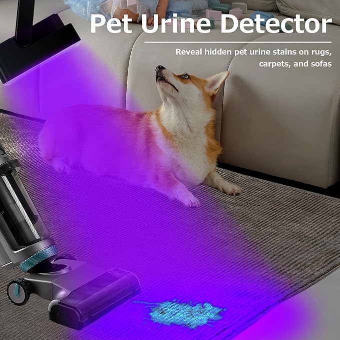 2 Pack Rechargeable Black Light, 60W 5000 mAh Dimmable UV Black Light, 100 LED 395 nM Ultraviolet Blacklight, for Dog Cat Pet Urine Stains Detection, Bed Bug, Scorpions, Bedroom, Camping, Outdoor