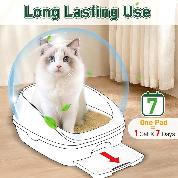 Litter Pads Compatible with Breeze Litter Box System, 25ct Super Absorbent Pee Pads for Cats, Odor Control Cat Pads Refills 16.9 X 11.7 Inch, Unscented