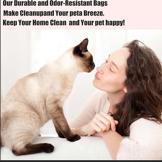 Cat Litter Box Liners for PetSnowy SNOW+ Cat Litter Box, 100 PCS Self-Sealing Waste Drawer Bags for Automatic cat Litter Box (100 Pcs)