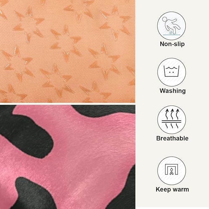 Pet Bed Pink Leopard Print Dog Bed Mat Absorbing Non Slip Pad Pet Sleeping Mat for Small, Medium, and Large Dogs Puppy Cat 36 in x 24 in