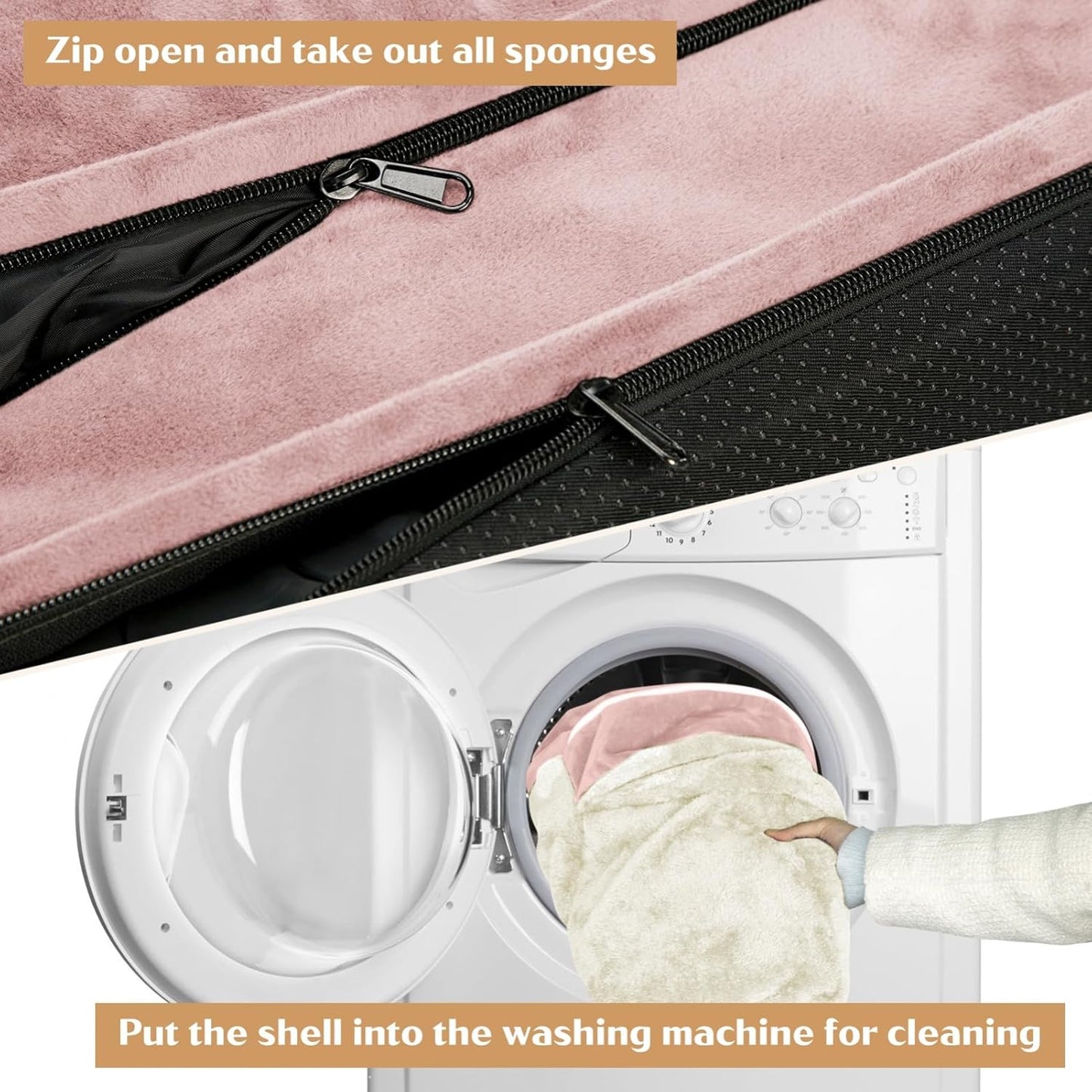 Comfort Expression Small Dog Beds Waterproof Cat Beds Orthopedic Foam Sofa Beds for Small Dogs Comfy Pet Bed with Washable Removable Cover & Non-Slip Bottom(XX-Small,Pink)