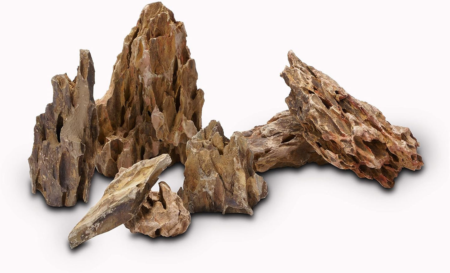 LANDEN Natural Dragon Stones (16lbs, 2~8 inches,7-8pcs) for Aquascaping Terrariums, Paludariums,Vivariums, Reptile and Amphibian Enclosures