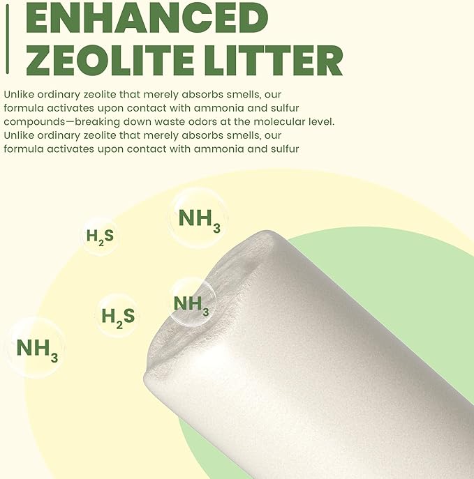 Enhanced Zeolite Cat Litter Pellets 7lbs & Cat Pee Pads 10 Count - Refill for Tidy Cats Breeze Litter System | Premium Stainless Steel Shifting Tray