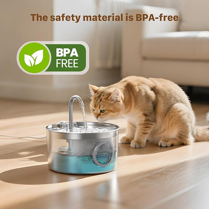 Cat Water Fountain Filter Replacement: 12 Cat Fountain Filter - 12 Pet Fountain Filter - 6 Carbon Filters & 6 Foam Filters - Suitable for GIOTOHUN Stainless Steel Cat Fountain S11