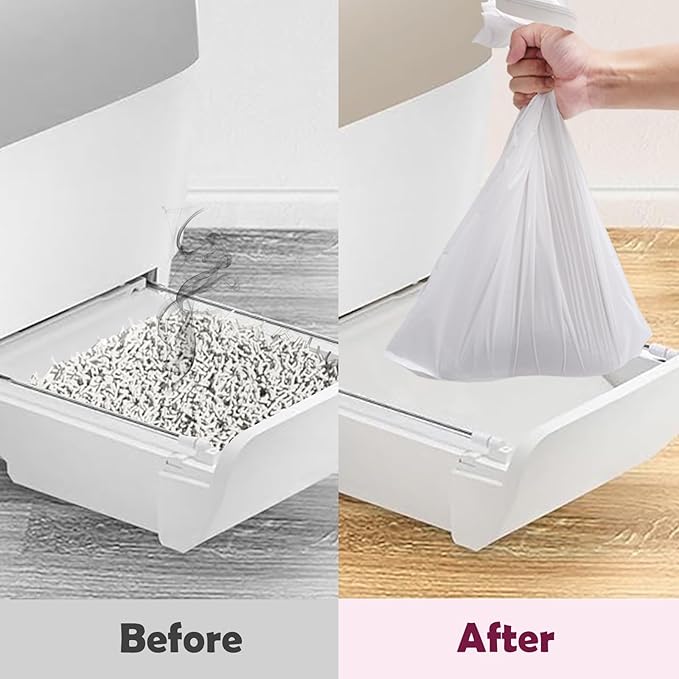 Upgrade Cat Litter Box Liners Design for Pet*Snowy SNOW+ Litter Box,60 Pcs Self-Sealing Waste Drawer Bags for Automatic Cat Litter Box (60 Pcs)