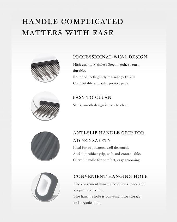 Flea Comb, TailGurus Effective Flea Comb for Cats & Dogs-Shedding Brush for All Pets-Long Hair Friendly-Durable-Versatile & Safe-Durable, Safe & Versatile-Portable,Pet-Friendly(TG2038)(Lime)