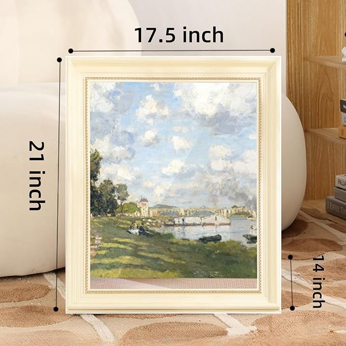 Oil Painting Cat House with Scratcher,Cat Bed Art Picture Frame Scratching Board Playing Tent Box, Assemble Kitty Couch Cave Condo Creative Pets Furniture - Kitty Living in Famous Painting