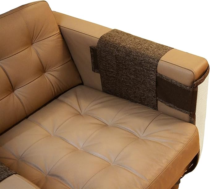 Oroonoko Cat Scratch Furniture Protector with Natural Sisal for Protecting Couch Sofa Chair Furniture 23.6''*19.7'' (Brown, Left Handed)