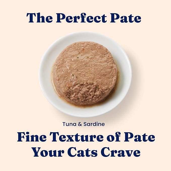 Solid Gold Wet Cat Food Pate - Healthy Canned Cat Food Pate w/Real Tuna & Sardine, Omega Fatty Acids, Vitamins & Minerals - Grain Free & Gluten Free Can Meals for Cats & Kittens - 24ct/3oz Can