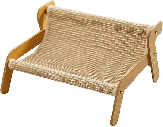 Mellowkin Cat Scratcher Couch, Double-Layer Lounger Cat Scratcher, The Claw Lounge, 2-in-1 Cats Scratch Pad and Lounger, Wear Resistant Scratching Sisal Chair for Indoor Cats (A)