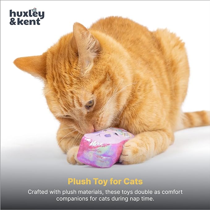Huxley & Kent Plush Cat Toy - Interactive Catnip Toy for Cats & Kittens - Soft with Crinkle & Catnip - Fun Indoor Play - Hoppy Easter 2pk