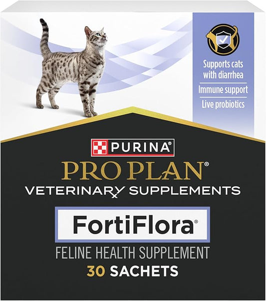 Purina Pro Plan Veterinary Supplements FortiFlora Cat Probiotic Supplement for Cats with Diarrhea - 30 ct. Box
