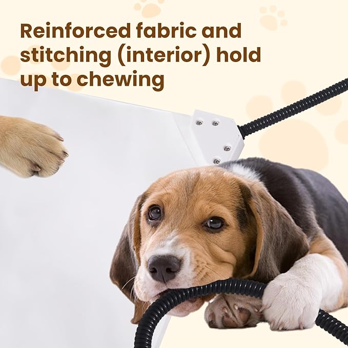 Bearhug Dog Heating Pad, Pet Heating Pad 35"×24"[Two Replaceable Cover] Adjustable Temperature Heated Cat Bed with Steel-Wrapped Cord, Waterproof and Chew-Resistant for Dogs Cats Large Animals