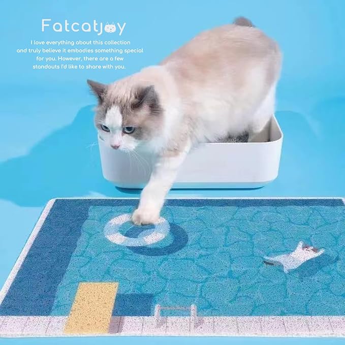 Summer Cat Litter Mat,Waterproof Pet Food Mats,Comfort Bathroom Rugs,Washable Shower Mat,Cat Rug Door Mats,Kitchen Mats for Floor