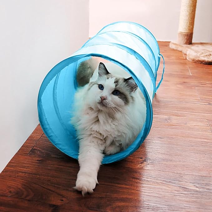 iCAGY Cat Tunnel for Indoor Cats Interactive, Rabbit Tunnel Toys, Pet Toys Play Tunnels for Cats Kittens Rabbits Puppies Crinkle Pop Up 20"