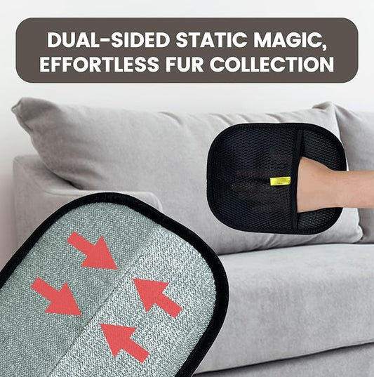 Pet Hair Remover Glove, Electrostatic Pet Hair Remover Glove,Cat & Dog Grooming Glove, Upgraded Fur Removal Tool for Furniture, Carpet, Couch, Car Seat (3pcs)