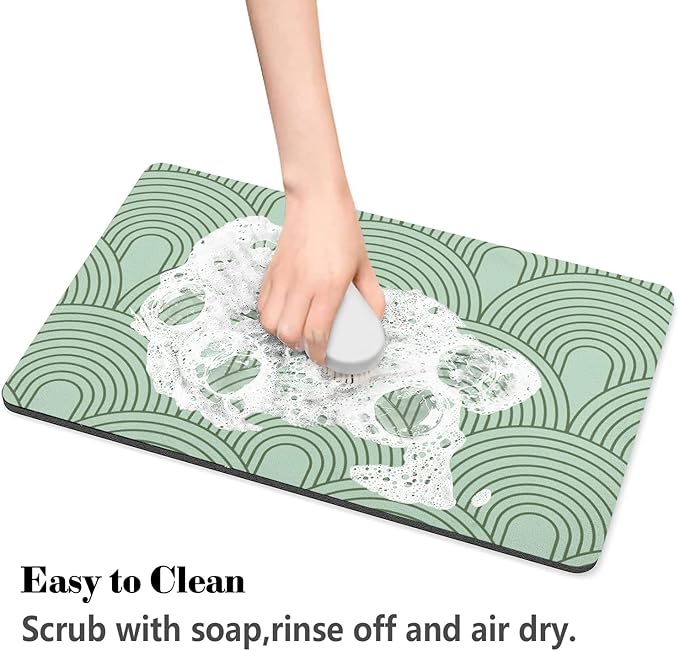 Dog Food Mats for Floors Absorbent, Pet Cat Food Mat - Quick Dry Dog Bowl Mats for Food and Water, Eco-Friendly Boho Pet Supplies