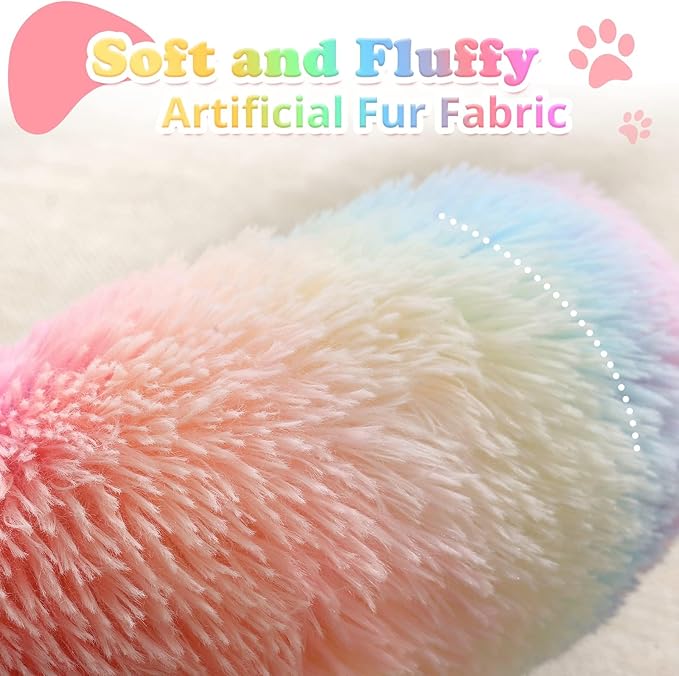 JOLLYVOGUE Dog & Cat Bed, Calming Anti-Anxiety Pet Bed for Small Dogs, Fluffy Donut Cushion for Small and Medium Pets (23")