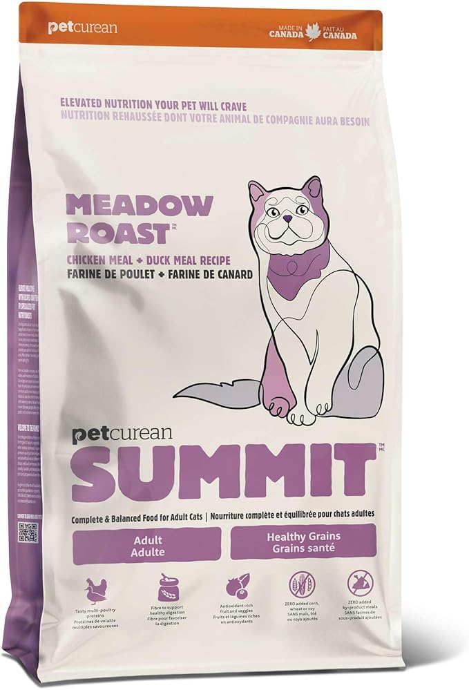 Meadow Roast, Dry Cat Food, Chicken Meal and Duck Meal Adult Recipe with Grains, 12 lb Bag