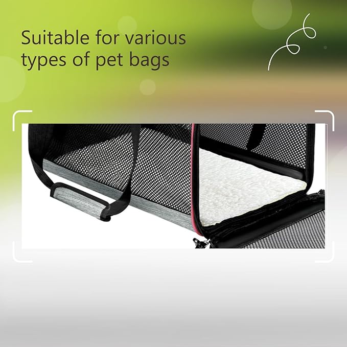 Replacement Pad for Dog Carrier Cat Carrier Pet Carrier, Plush and Rattan Mats, Double-Sided, Dog Bed Mat Crate Mat Kennel Pad 2-Pack 17" * 11"