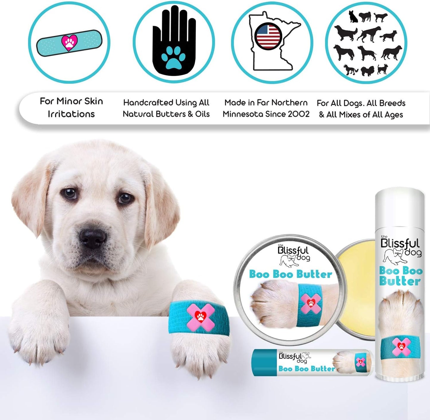 3 Cute Puppies Boo Boo Butter, 4 oz
