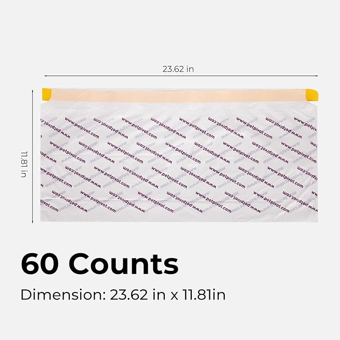 60 Pack Easy-Pull Cat Litter Box Liners Replacement Compatible with Autoscooper 11 Self Cleaning Litter Box and Most Automatic Litter Boxes