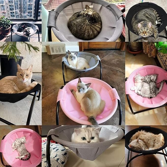 Cat Bed Dog Bed Pet Hammock Bed Cat Sleeping Cat Supplies Pet Supplies Whole Wash Stable, Detachable & Breathable Easy Assembly Indoors Outdoors, 16.9 in x 16.9 in x 9.5 in