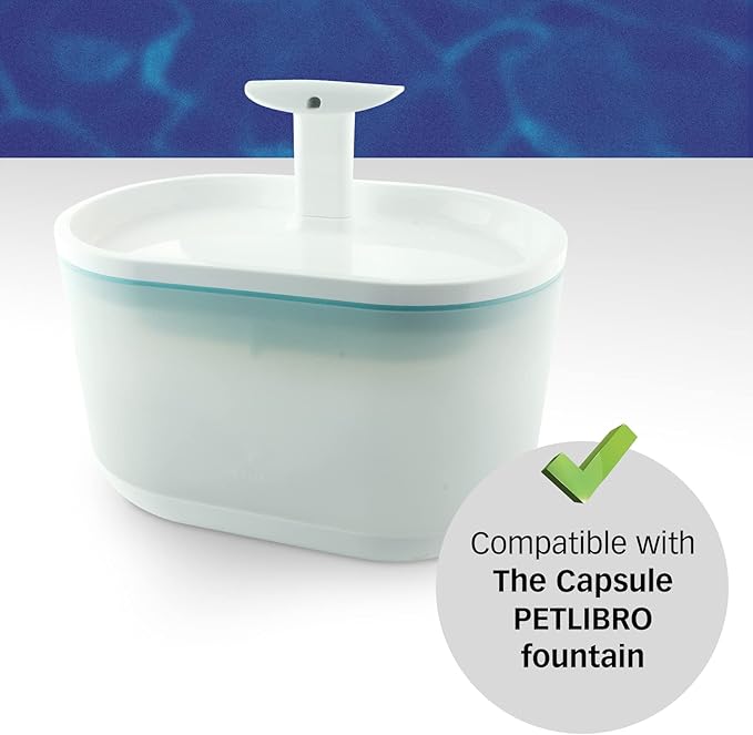 PET STANDARD Replacement Filter Compatible with PETLIBRO® BPA-Free Capsule Pet Water Fountain, 71oz/2.1L, Pack of 12