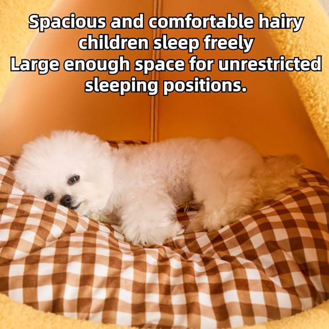 Cat Tent, Foldable Cat Bed Cave, Winter Warm Kitten House, Dog Hideaway House, Pet Bed Hideout for Small and Medium Dogs (Red,Large)