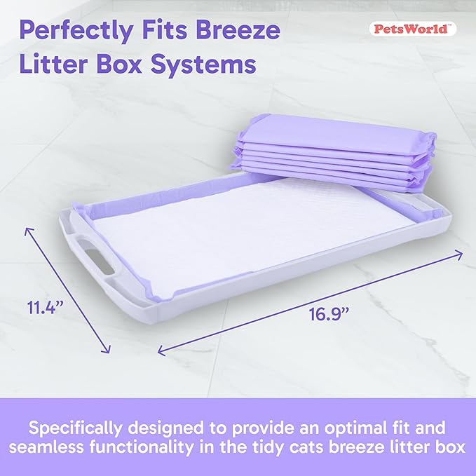 PETSWORLD Cat Pad Refills for Tidy Cats Breeze Litter System (1200 Pads)