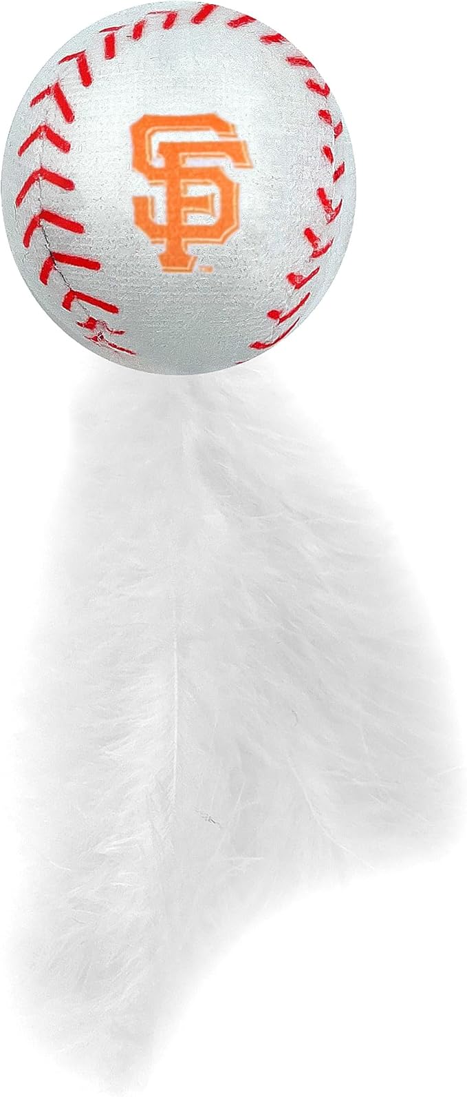 Best Plush CAT Toy - MLB SAN Francisco Giants Complete Set of 3 Piece Cat Toys Filled with Fresh Catnip. Includes: 1 Baseball Cap Cat Toy, 1 Baseball Cat Toy with Feathers & 1 Beer Bottle. Team Logo