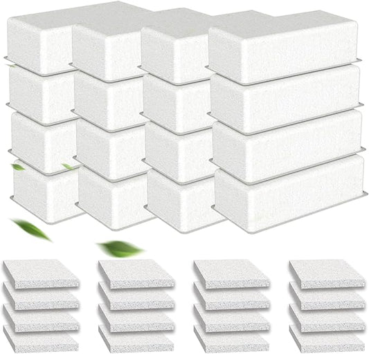 Cat Water Fountain Filter Replacement 32 Packs for UPAWPIA 4L Pet Water Foutain 16 Filters & 16 Sponges Water Filter for Cat Fountain