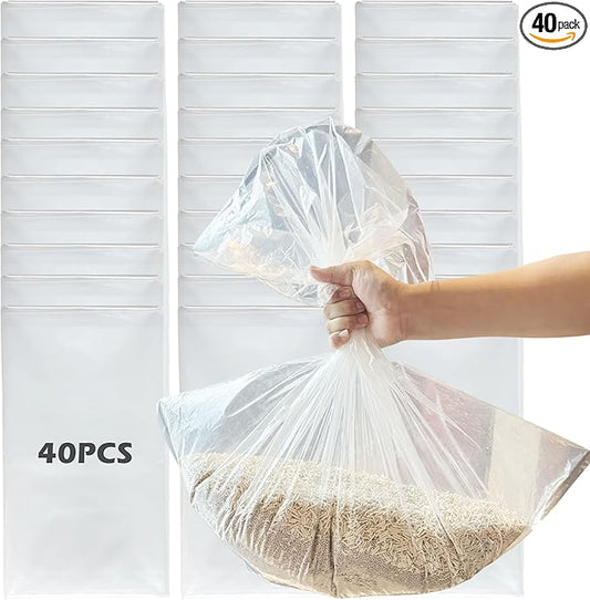 40 Pack Litter Box Liners Fit for Petmate Top Entry Cat Litter Box - Durable Thickened and Scratch-Resistant, Liners for Most Top Entry Litter Pan Models